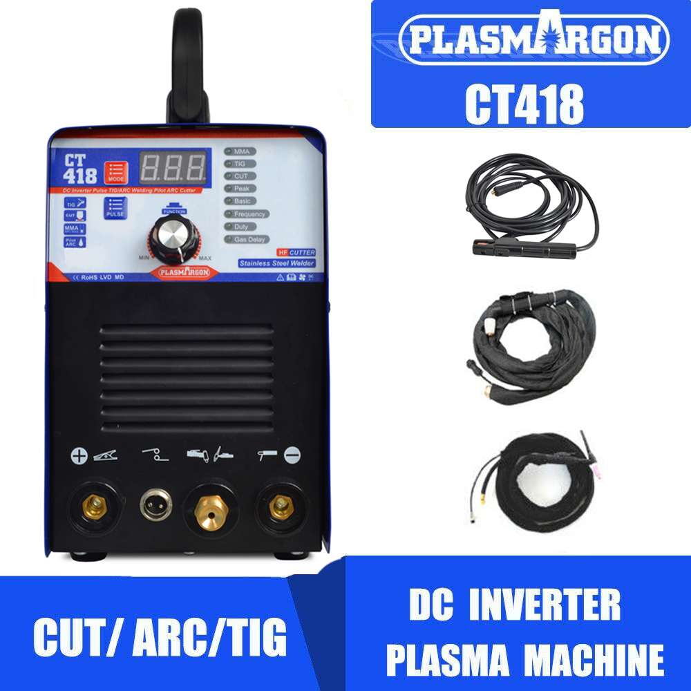 Tig Welder Machine - เครื่องตัดพลาสมา Tig เครื่องเชื่อม CT418กึ่งอัตโนมัติเครื่องเชื่อมอินเวอร์เตอร์3ใน1 ARC 180A