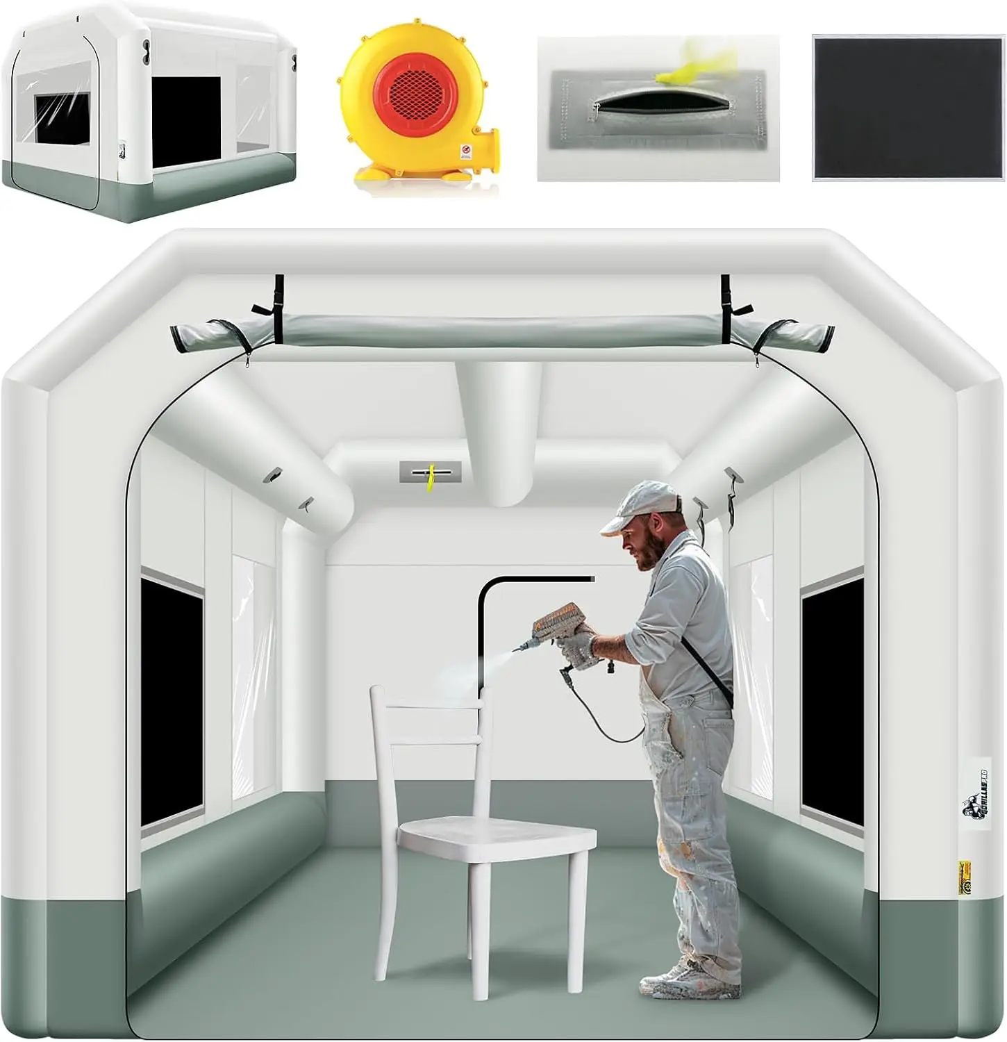 เต็นท์พ่นสีแบบเป่าลมขนาด 13x10 - Inflatable Paint Booth บทวิจารณ์และราคา