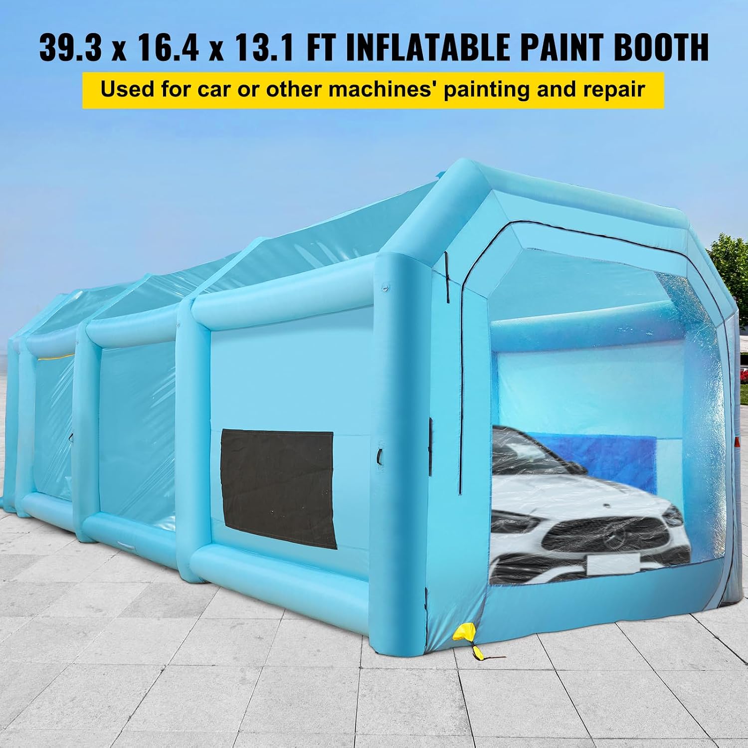 ห้องพ่นสีแบบเป่าลม ขนาด 39.4x1 - Inflatable Paint Booth บทวิจารณ์และราคา